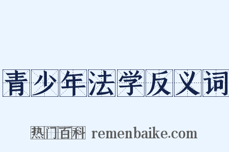 青少年法学反义词是什么意思的图片